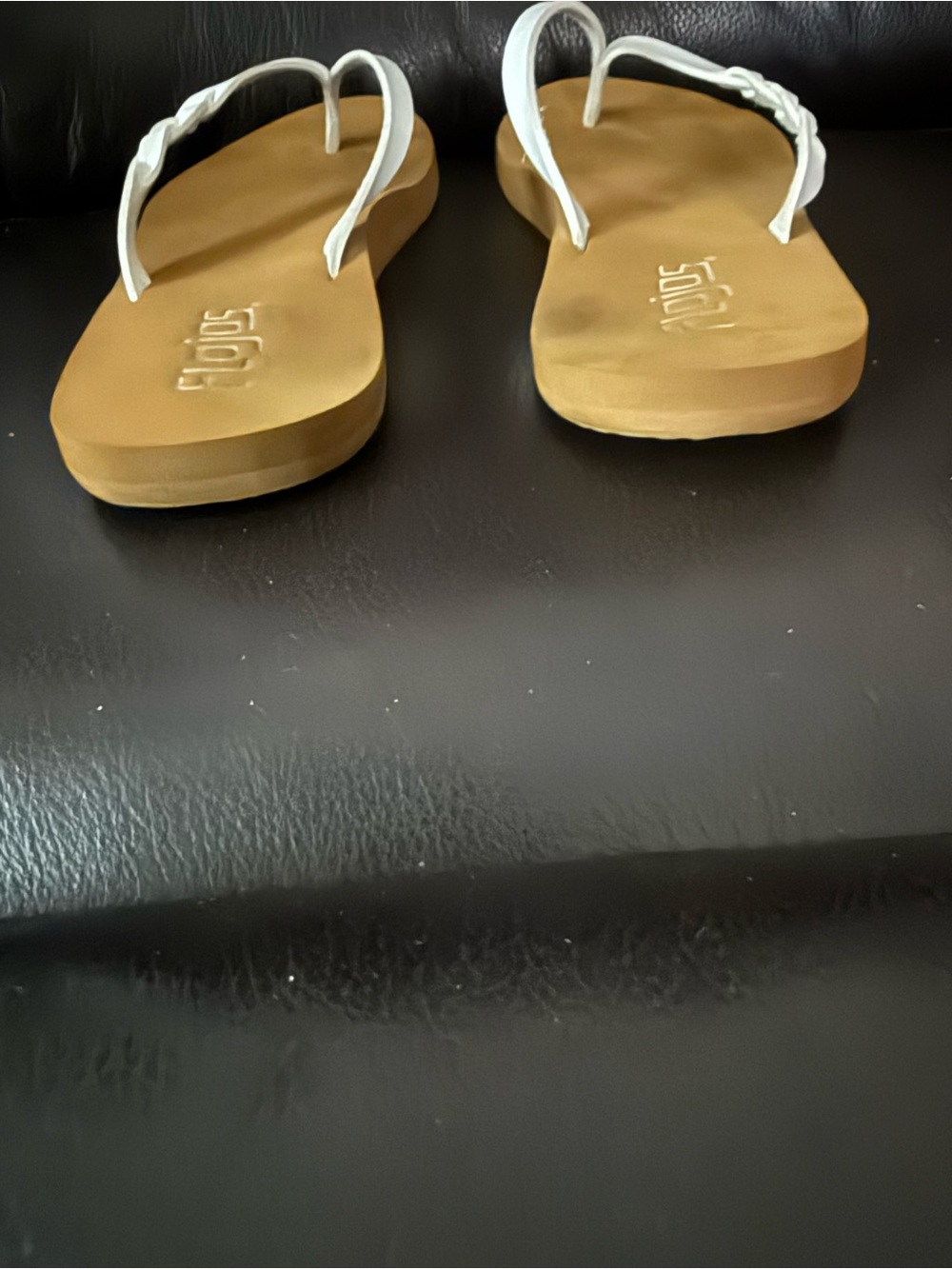 Flojos White Strap Flip Flops❗️ - Picture 6 of 7